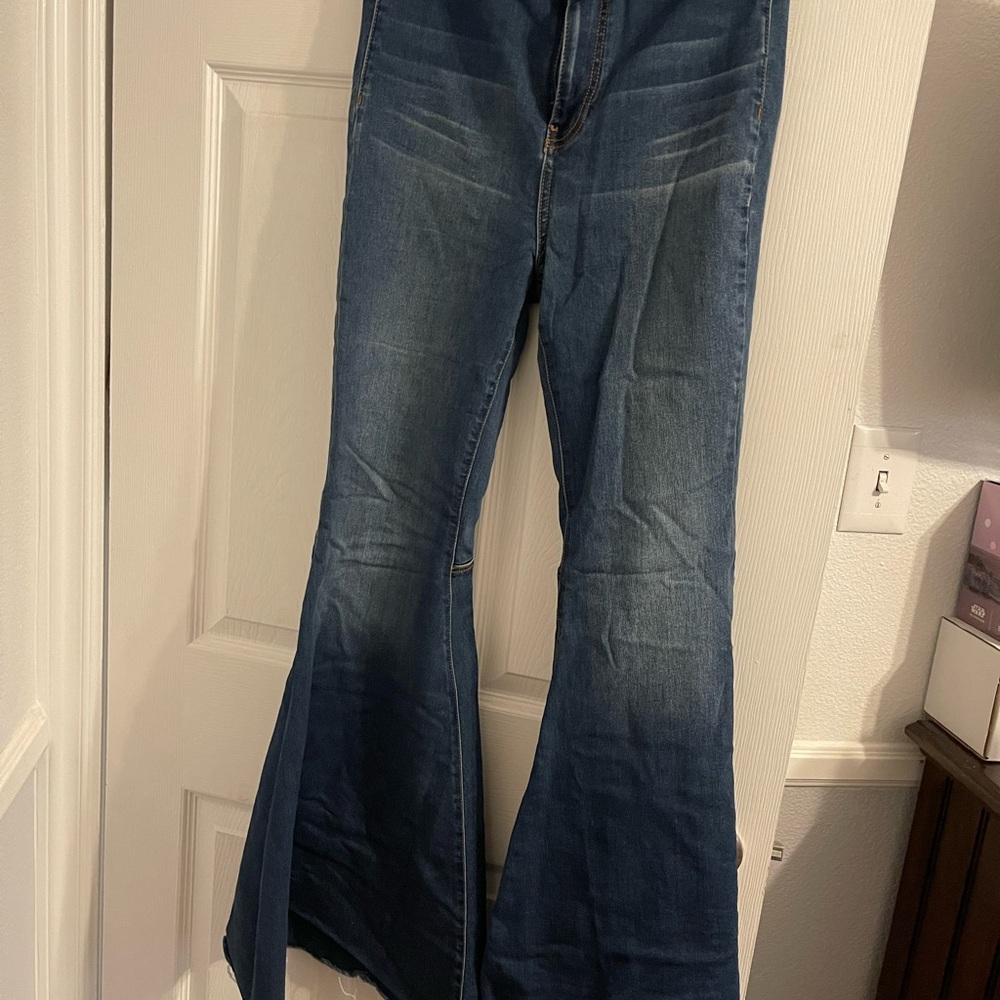 Free People Dark Blue Flare Jeans